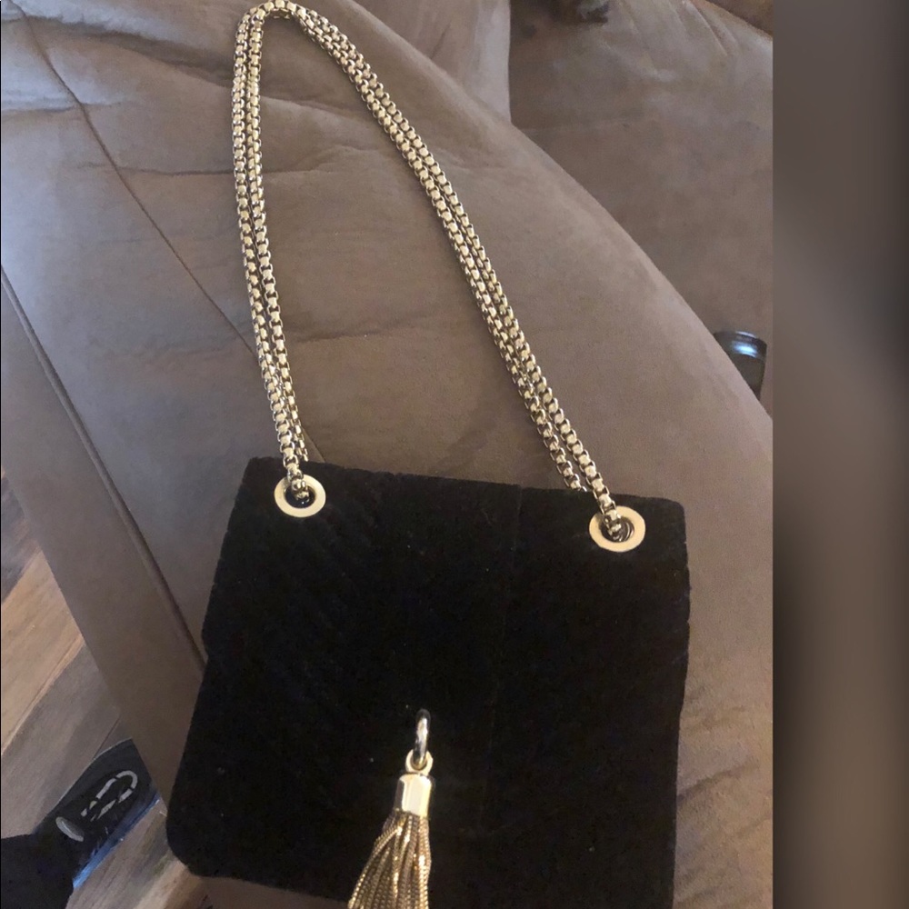 Gianni Bini Small black velvet purse